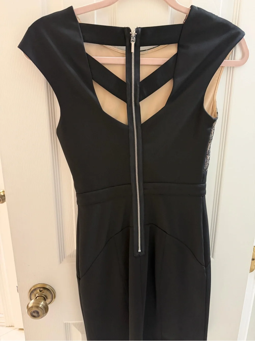 bebe bandage body-con dress